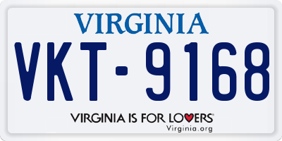 VA license plate VKT9168