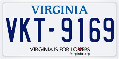 VA license plate VKT9169