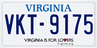 VA license plate VKT9175