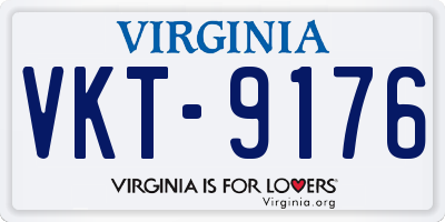 VA license plate VKT9176
