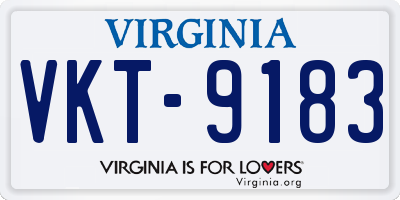 VA license plate VKT9183