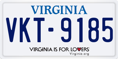 VA license plate VKT9185