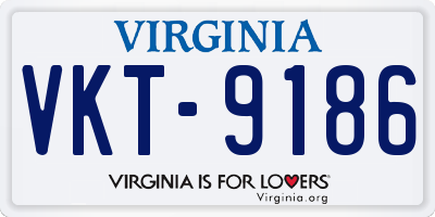 VA license plate VKT9186