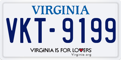 VA license plate VKT9199