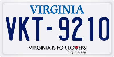 VA license plate VKT9210