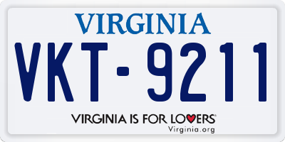 VA license plate VKT9211