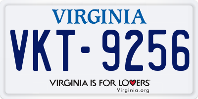 VA license plate VKT9256