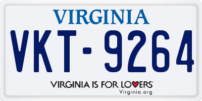 VA license plate VKT9264
