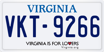 VA license plate VKT9266