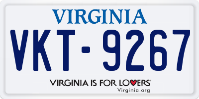 VA license plate VKT9267