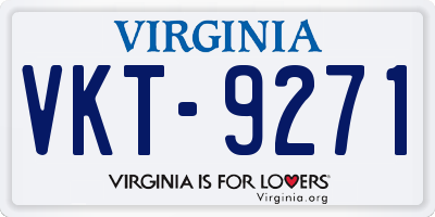 VA license plate VKT9271