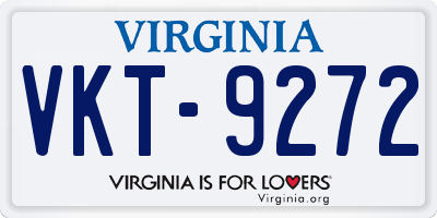 VA license plate VKT9272