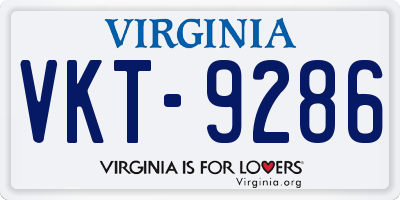VA license plate VKT9286
