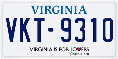 VA license plate VKT9310