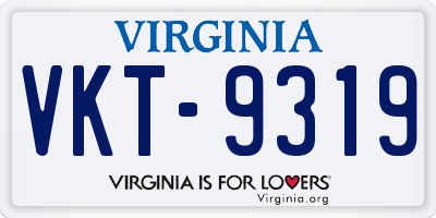 VA license plate VKT9319