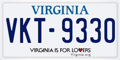 VA license plate VKT9330