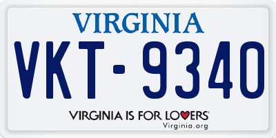VA license plate VKT9340