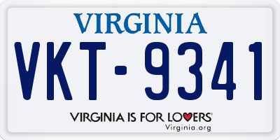 VA license plate VKT9341