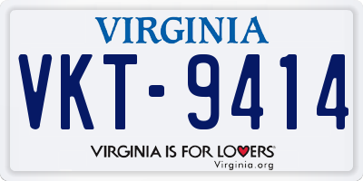 VA license plate VKT9414