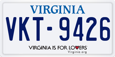 VA license plate VKT9426