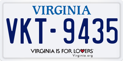VA license plate VKT9435