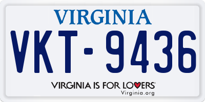 VA license plate VKT9436