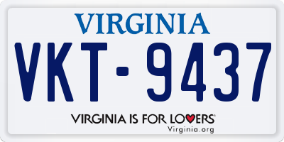 VA license plate VKT9437