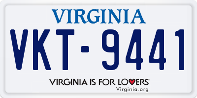 VA license plate VKT9441