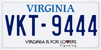 VA license plate VKT9444