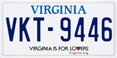 VA license plate VKT9446