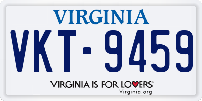 VA license plate VKT9459
