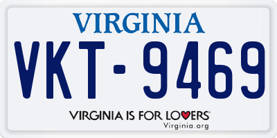 VA license plate VKT9469