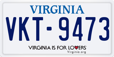 VA license plate VKT9473