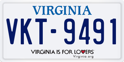 VA license plate VKT9491