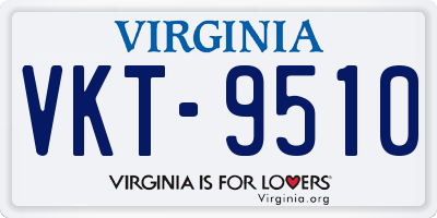 VA license plate VKT9510