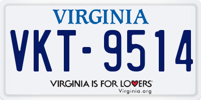 VA license plate VKT9514
