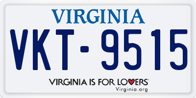 VA license plate VKT9515