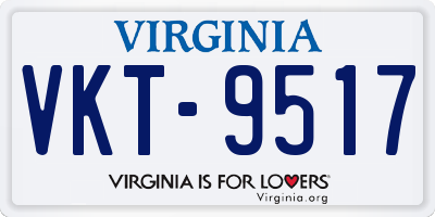 VA license plate VKT9517