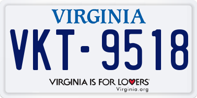 VA license plate VKT9518