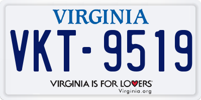 VA license plate VKT9519
