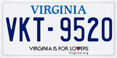 VA license plate VKT9520
