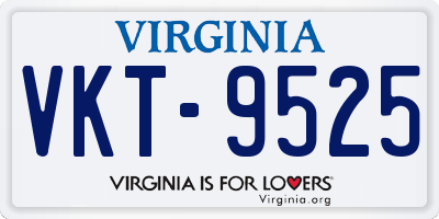 VA license plate VKT9525