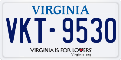 VA license plate VKT9530