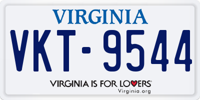 VA license plate VKT9544