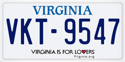VA license plate VKT9547