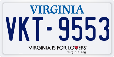 VA license plate VKT9553