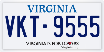 VA license plate VKT9555