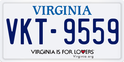 VA license plate VKT9559