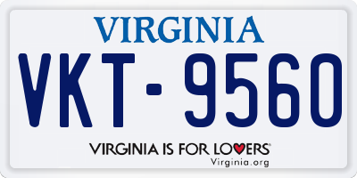 VA license plate VKT9560