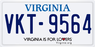 VA license plate VKT9564